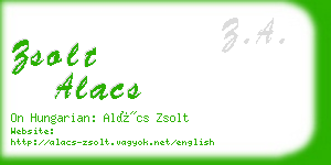 zsolt alacs business card